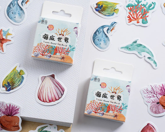 Beautiful sea life sticker pack - 46pcs