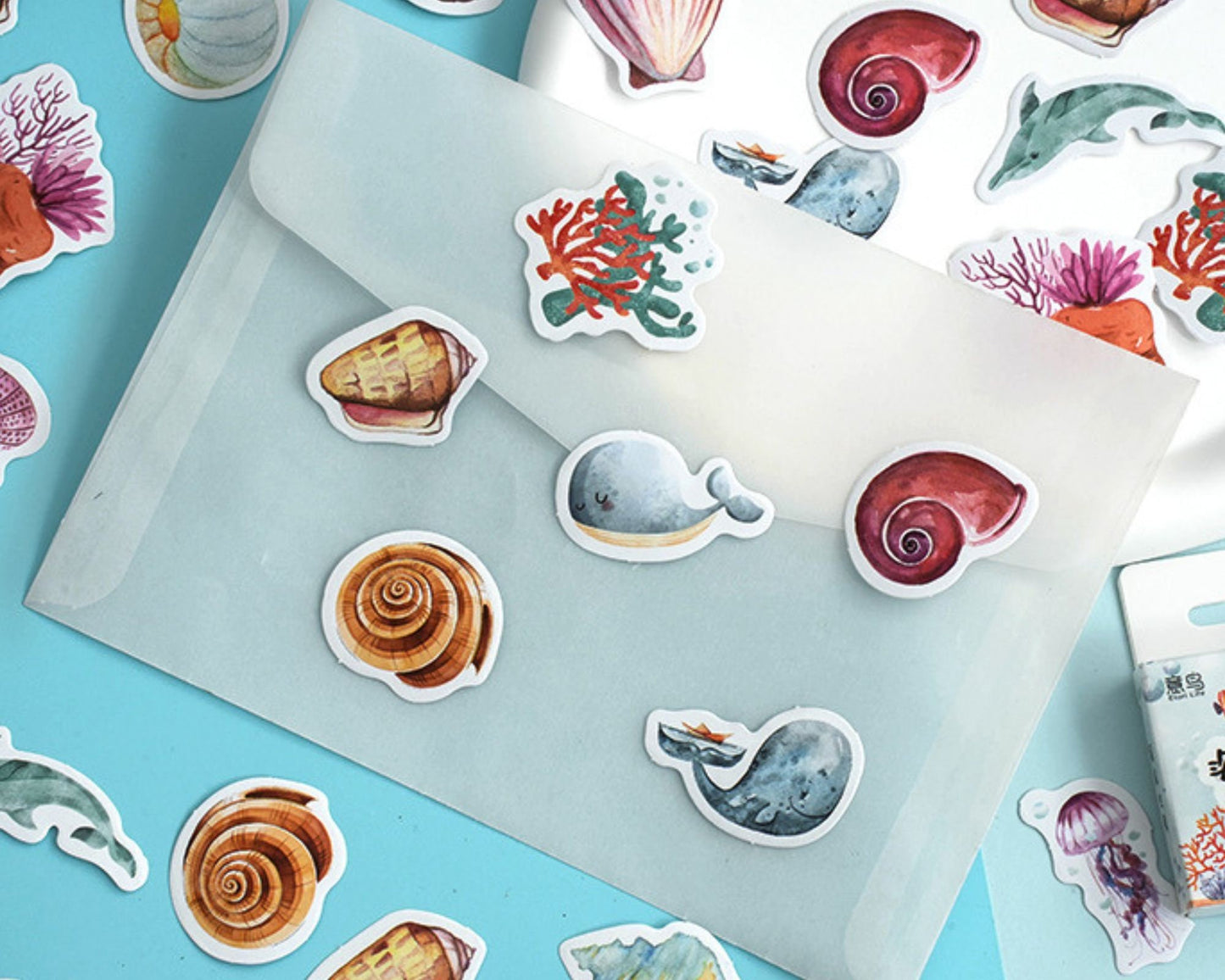 Beautiful sea life sticker pack - 46pcs